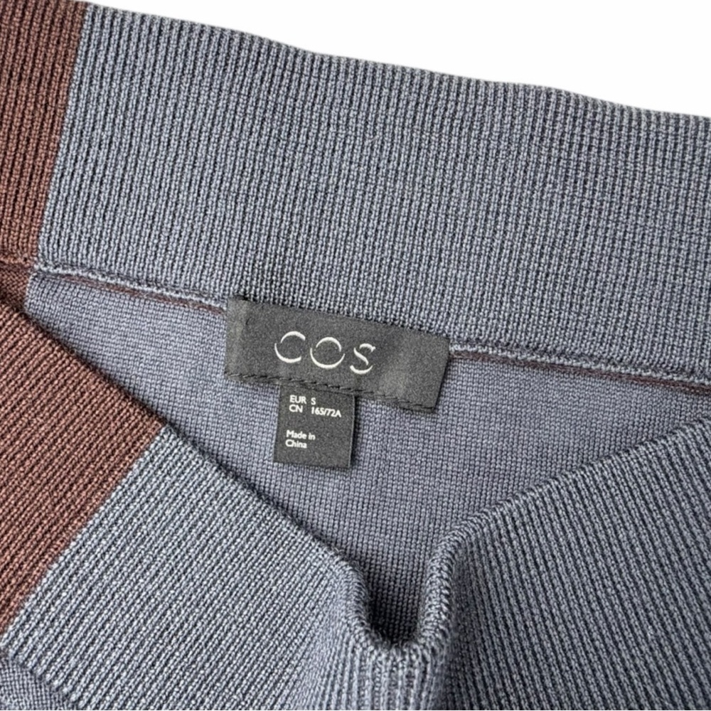 COS Women’s Pure Wool Maxi Color Block Checkered Skirt In Size Small - Picture 5 of 8